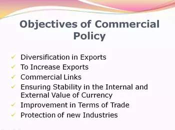 Objectives of Commercial Policy