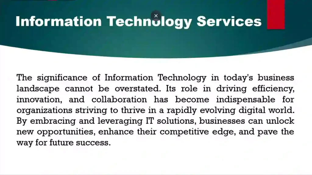 Information Technology Services​
​