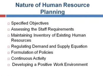Nature of Human Resource Planning