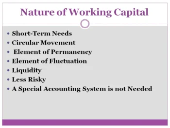 Nature of Working Capital