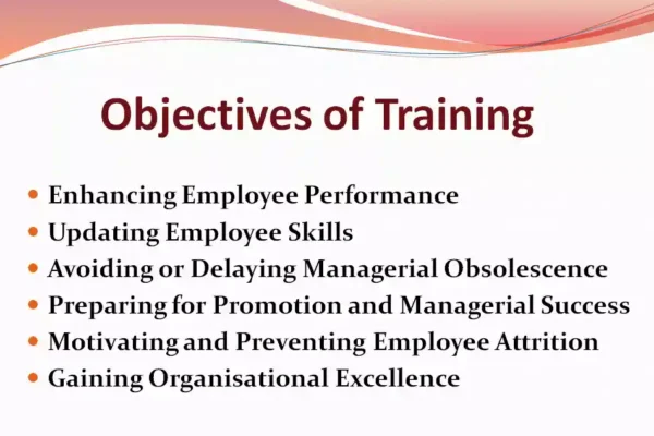 Objectives of training