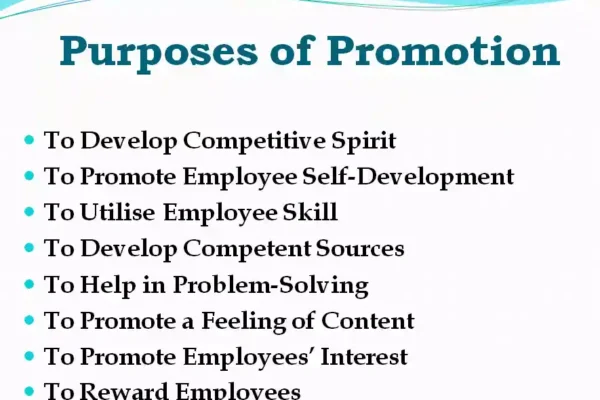 Purposes of Promotion