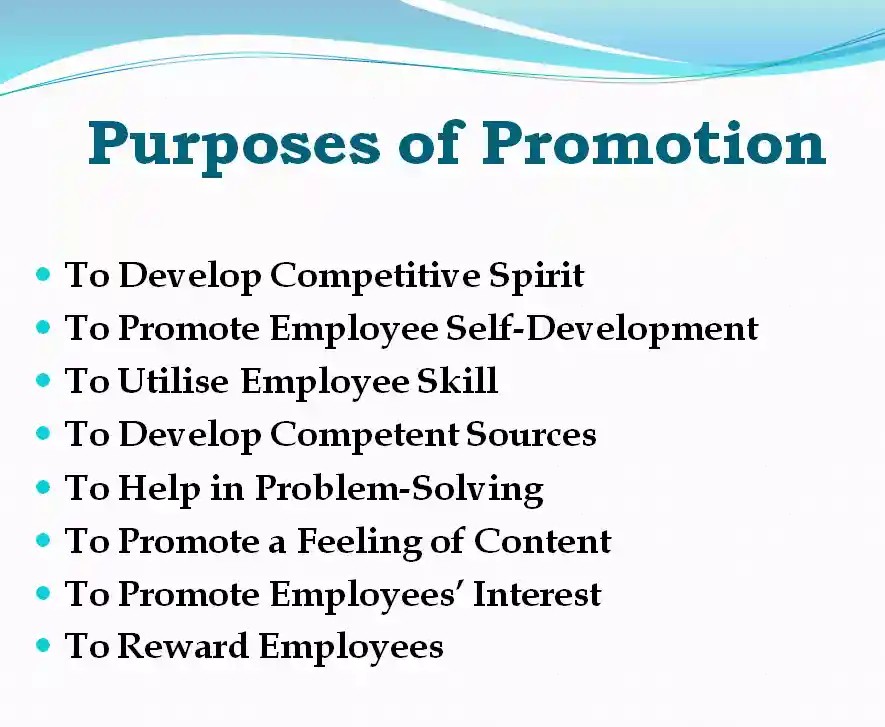 Purposes of Promotion