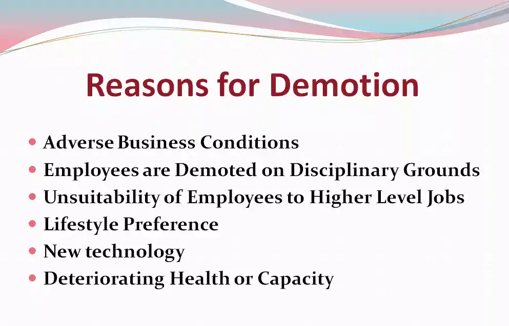 Reasons for Demotion